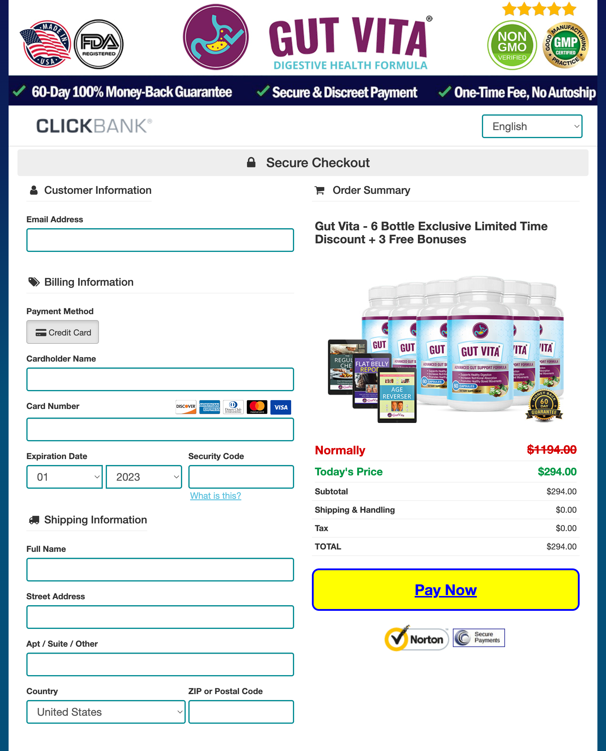 Gut Vita Checkout